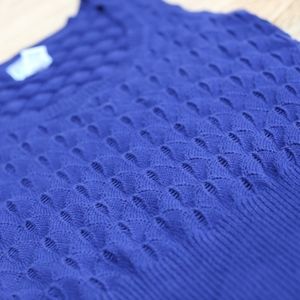 Anthropologie Tabitha Knit Blue Top Sz S